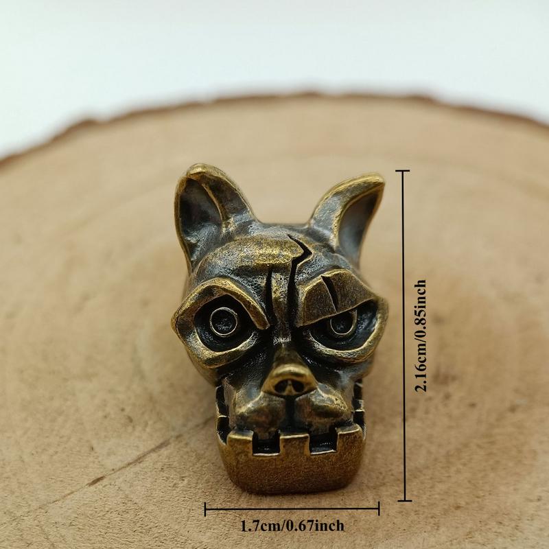 Bulldog Head Brass Knife Bead  - đánh giá và giá Edc Everyday Carry Knives