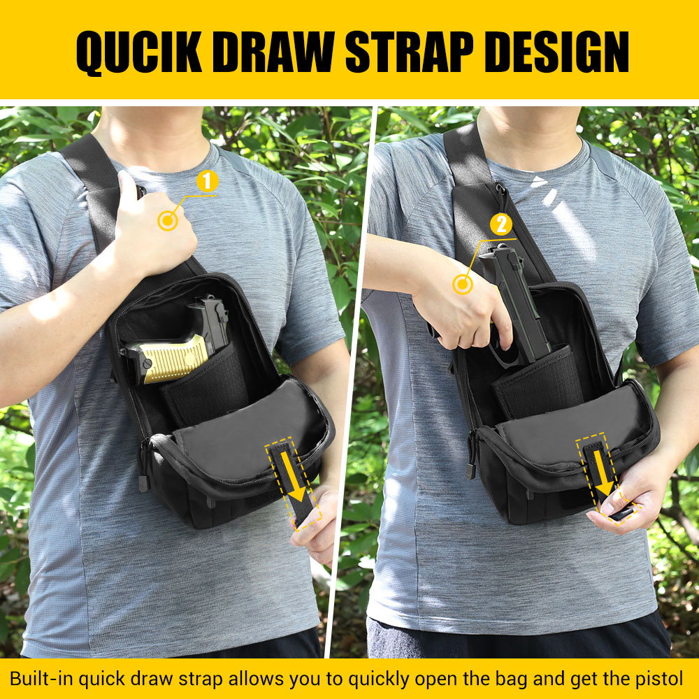 Tactical Pistol Gun Bag Concea - đánh giá và giá Edc Concealed Carry Sling Bag