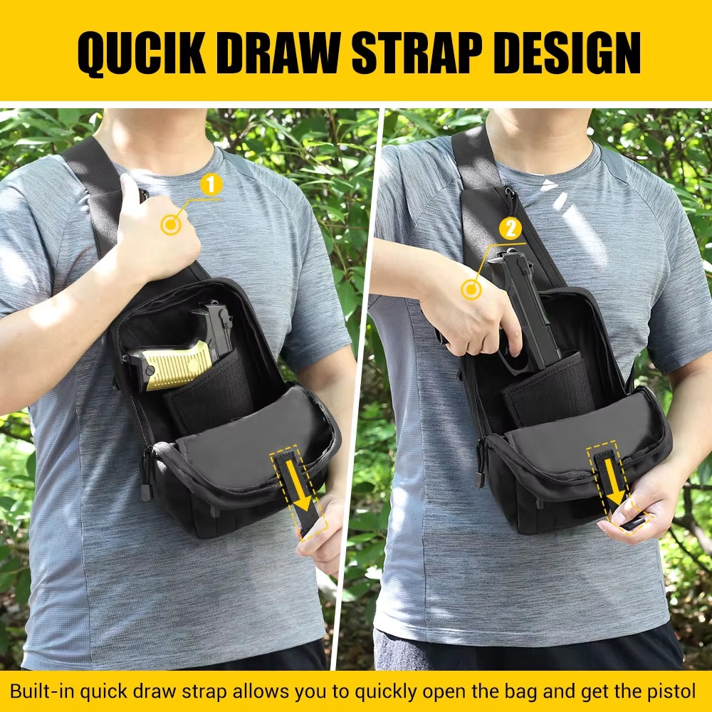 Tactical Pistol Gun Bag Concea - đánh giá và giá Edc Concealed Carry Sling Bag